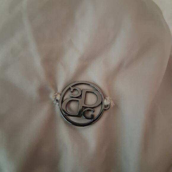 Diana Gallesi Quilted Gray Puffer Coat Parka Zip Up Knee Length LARGE Italy NWT - Picture 4 of 12